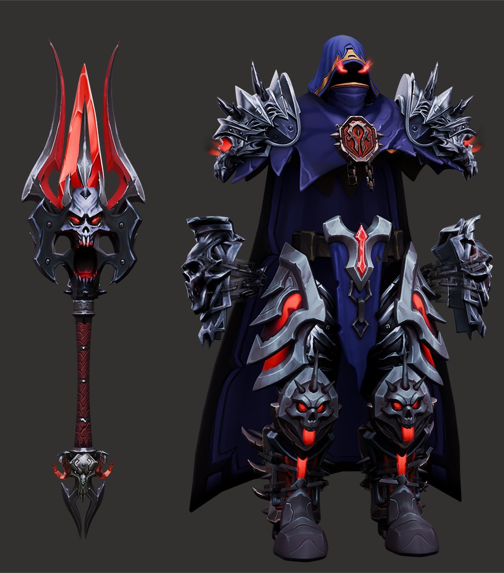 Gul'dan's death knight armor set. Grey, skulls and purples. Glory to the Horde! #wow #warcraft #worldofwarcraft #deathknight #horde #orc #customarmor #epsilonwow #epsilonrp