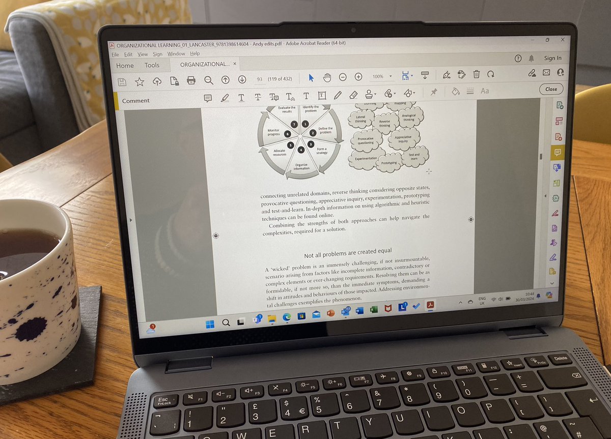 Burst of focus today proof reading “Organizational Learning Communities”. Amazing to see the research and writing beautifully presented on 400 or so pages. I wish I’d had this research evidence at my fingertips a few years ago! But it’s here now and out in June!