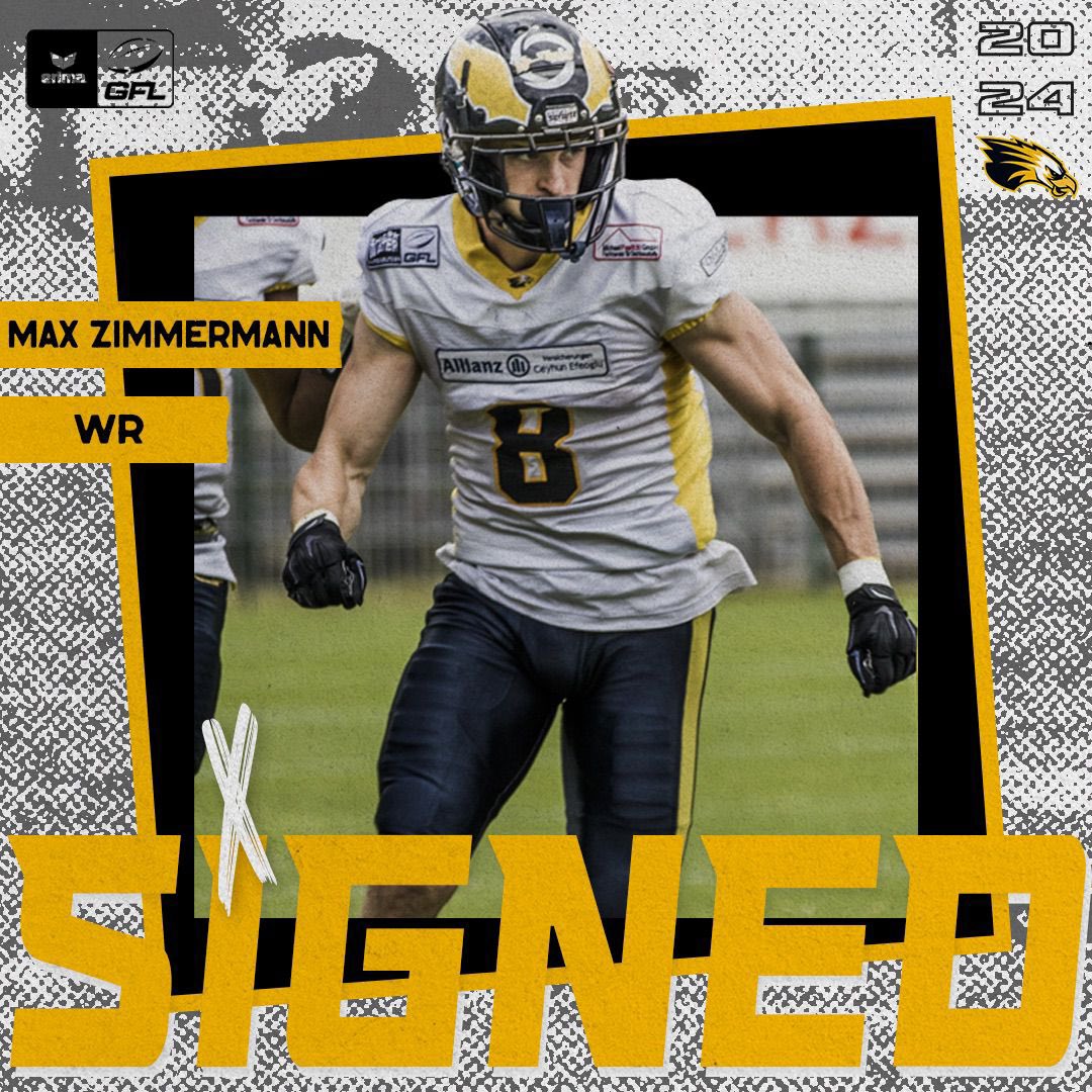 Guess who is back? Max Zimmermann ist zurück bei den Berlin Adler. Max hatte mit fast 1.000 gefangenen Yards und 11 Touchdowns großen Anteil an der Play-Off-Qualifikation im Jahr 2022. Nachdem er 2023 in der ELF spielte, kehrt er nun zu seinem Heimatverein zurück, um unter seinem