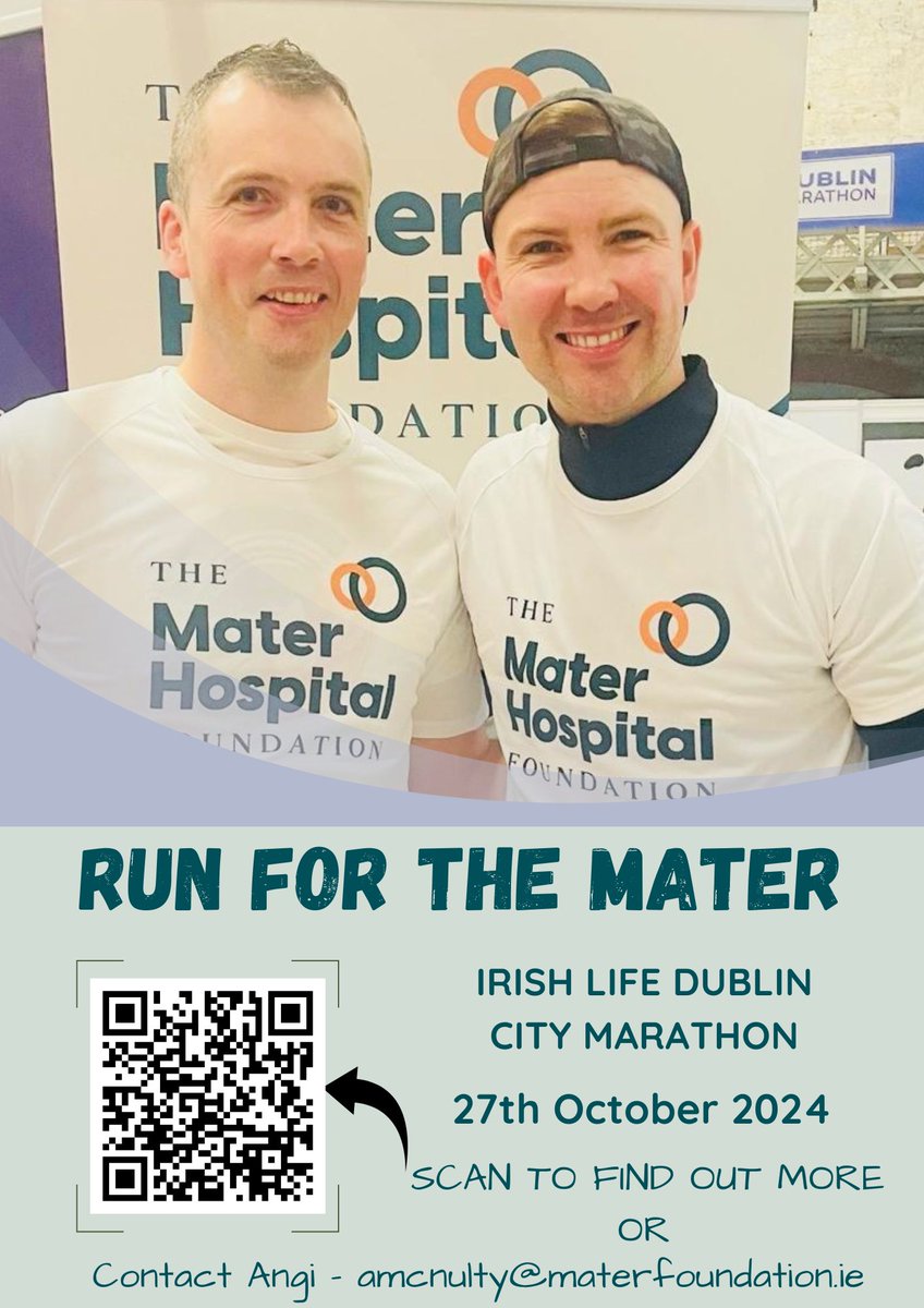 🏃‍♀️🏃‍♂️ Runners of Ireland – WE NEED YOU! Get in contact with Angi today to join our @VhiWMM or @dublinmarathon #MiraclesMater teams. Links in bio. #MakeADifference in a patient's life today. @MaterTrauma @MaterDublin @MaterCancer @Mater_ICU @MaterTransform #community
