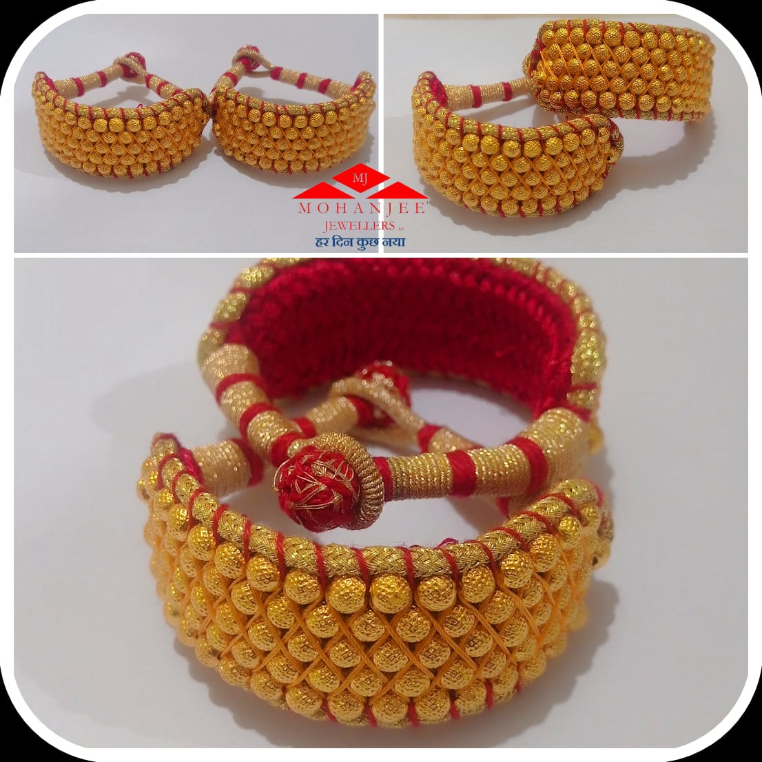 22K 916 #Hallmark #Gold #Paunchi
Between Rs47,990/- and 55,900/-By Mohanjee Jewellers, 2 Sarafa Bazar, Paltan Bazar Road, Dehradun.

This is copyrighted by Mohanjee Jewellers LLP.

#Mohanjee #jewellers #traditional 
#Jewellery #Dehradun #designs