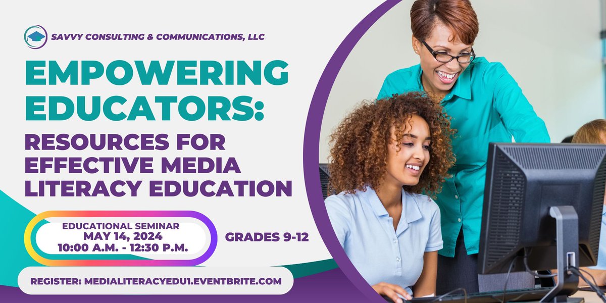 Are you ready to transform your teaching approach? Dive into the world of media literacy education with us! 🌟 Secure your ticket today. #EmpowerEducators #MediaSkills 

medialiteracyedu1.eventbrite.com