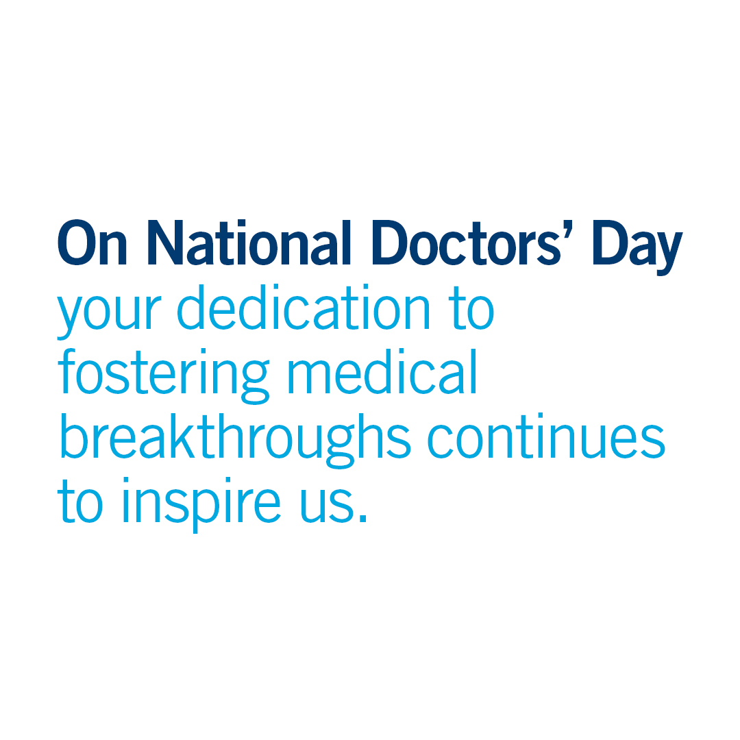 On National Doctors' Day your dedication to fostering medical breakthroughs continues to inspire us. @YaleMedicine