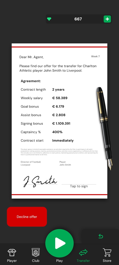 Score goals and stand out. Big clubs can and will approach you with realistic contracts. Sign with your favorite clubs in Club Legend.

Available April 1st on Android and iOS.

#clublegend #footballmanager #eafc #fc24 #becomealegend #clubboss