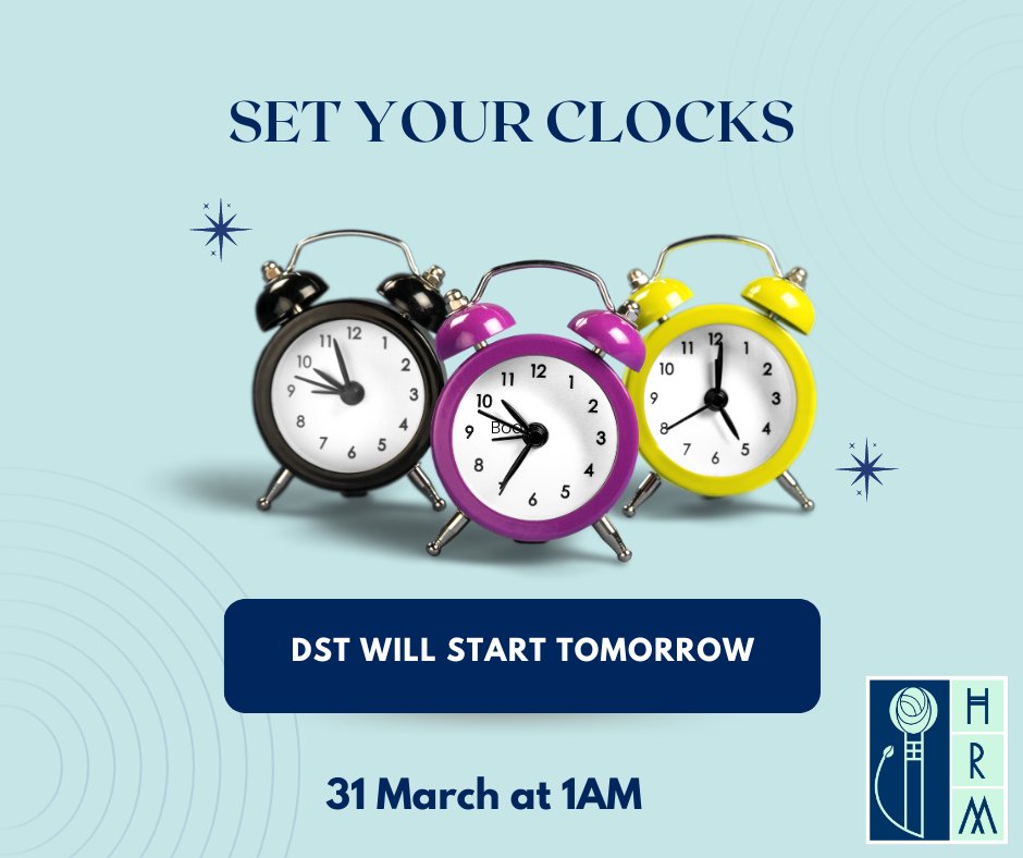 🌞 Don't forget to spring forward! 🌷 Daylight saving time begins on Sunday, 31/03/2024. Remember to set your clocks forward by one hour before you head to bed on Saturday night. Enjoy the longer days and brighter days ahead! ☀️ #DaylightSavingTime #SpringForward #WeCare