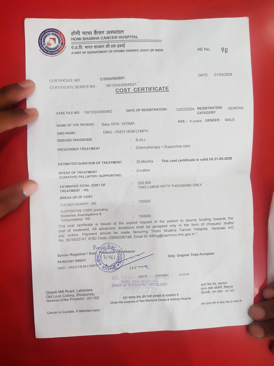 ImpankajPatel's tweet photo. Need your help 🙏 4 year old your daughter is suffering from chemotherapy cancer
Parents Name :- Rajendra Kumar Verma
Mob no. 9044151141
@SonuSood @SoodFoundation https://t.co/vft3Ed2qLQ