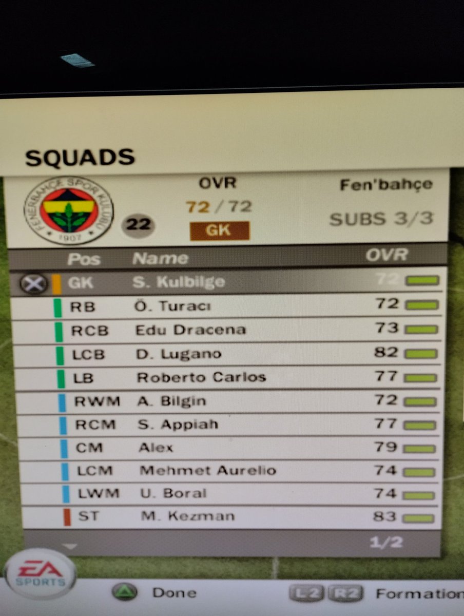 fenerunity's tweet photo. #FIFA08
#Fenerbahçe
#Kadro https://t.co/cR8tKj03hn
