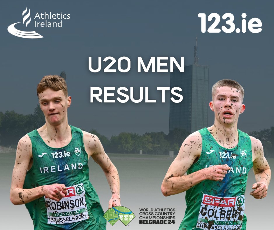 Our U20 Men certainly left it all out on the course in Belgrade and can leave the Serbian capital with their heads held high 🙌 ✨ Harry Colbert (Waterford AC) - 55th ✨ Seamus Robinson (City of Derry Spartans AC) - 70th #IrishAthletics #WorldCrossCountry