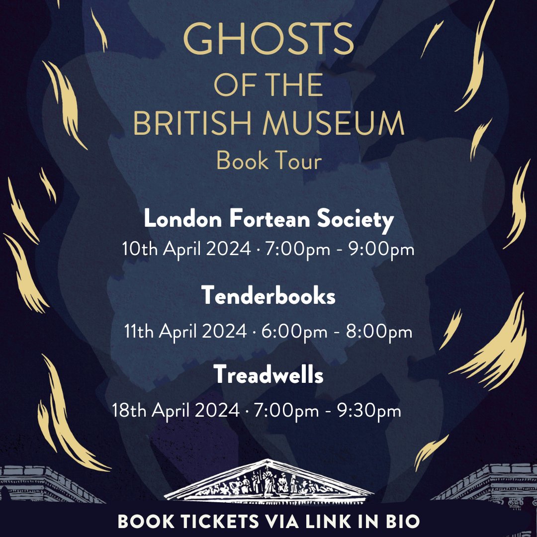 As the publishing date for Ghosts of the British Museum nears, it's time to announce that we've got a few launches planned for London in April 🧵