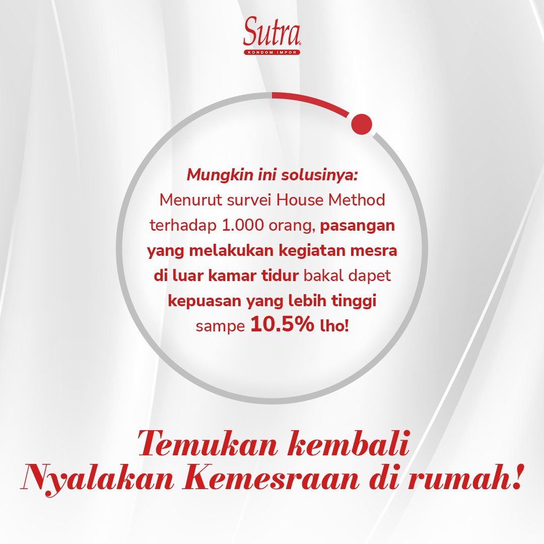 Apa kamu dan Ayang lagi ngerasain hal ini juga? Coba komen di bawah! ✨

Saatnya buat kamu dan Ayang cari cara buat kembali Nyalakan Kemesraan di rumah 🥰

#WaktunyaSutra