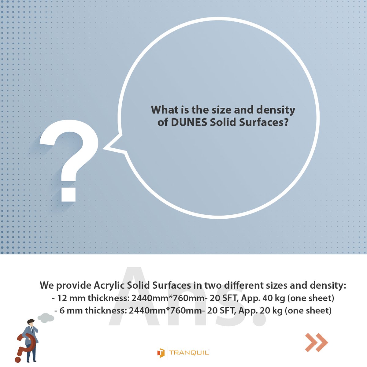 tranquilglobal's tweet image. Got questions about #solidsurfaces? We're here to help! Feel free to reach out via mail to us at info@tranquilglobal.com | WhatsApp: +91 96115 49964 | Website: tranquilglobal.com for more information.. 
#CommercialSpace #interiordesign"