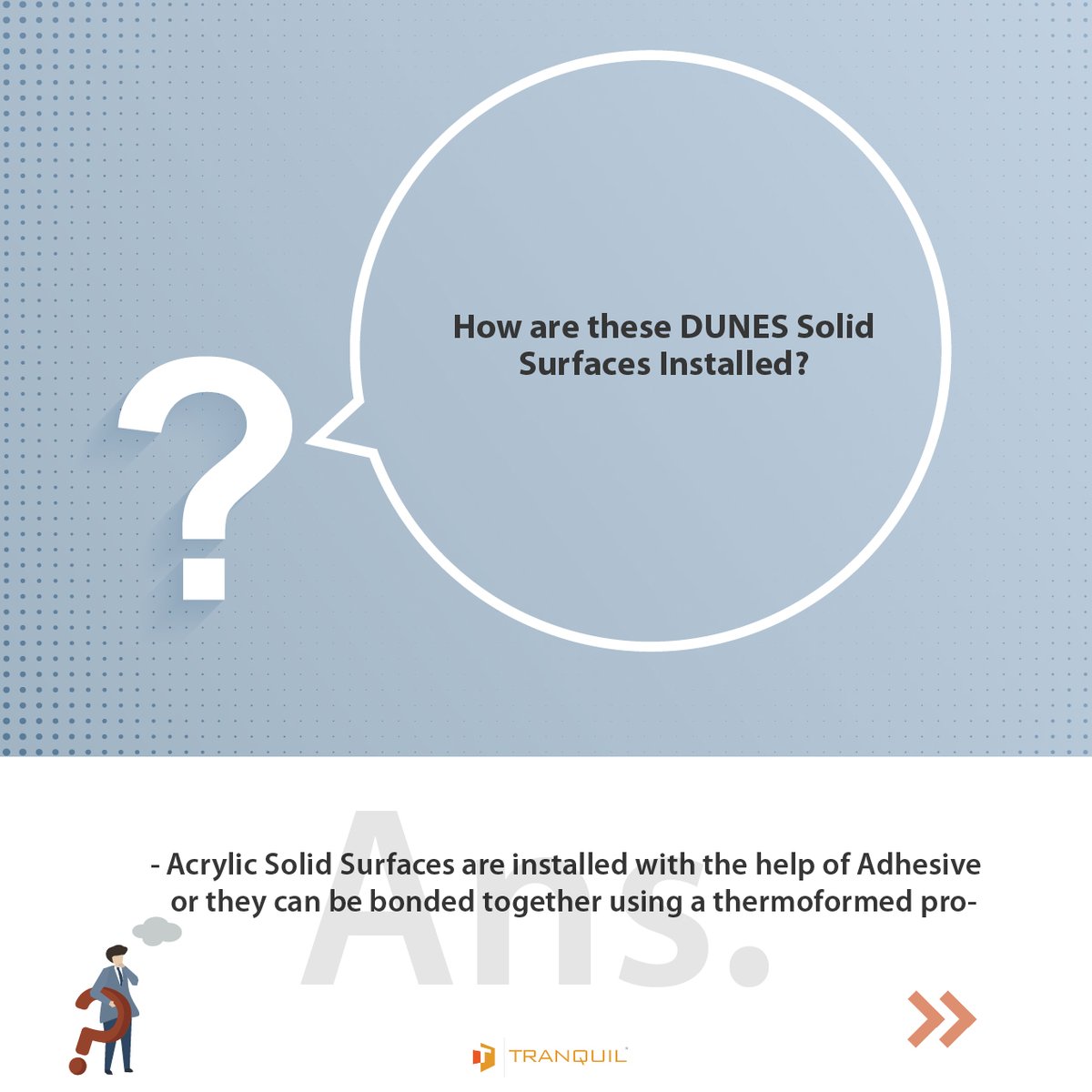 tranquilglobal's tweet image. Got questions about #solidsurfaces? We're here to help! Feel free to reach out via mail to us at info@tranquilglobal.com | WhatsApp: +91 96115 49964 | Website: tranquilglobal.com for more information.. 
#CommercialSpace #interiordesign"