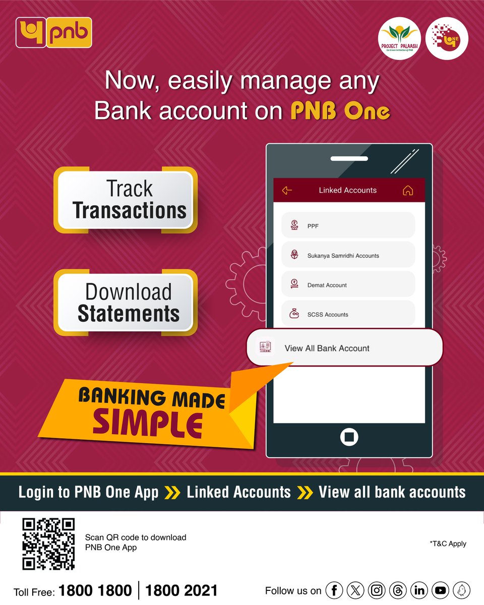 pnbindia's tweet photo. Now, access any bank account on PNB One App.
To download PNB One App, click here: https://t.co/QindgY8T3C
#PNBOneApp #DownloadNow #PNB #Banking #Digital https://t.co/grlTy123an