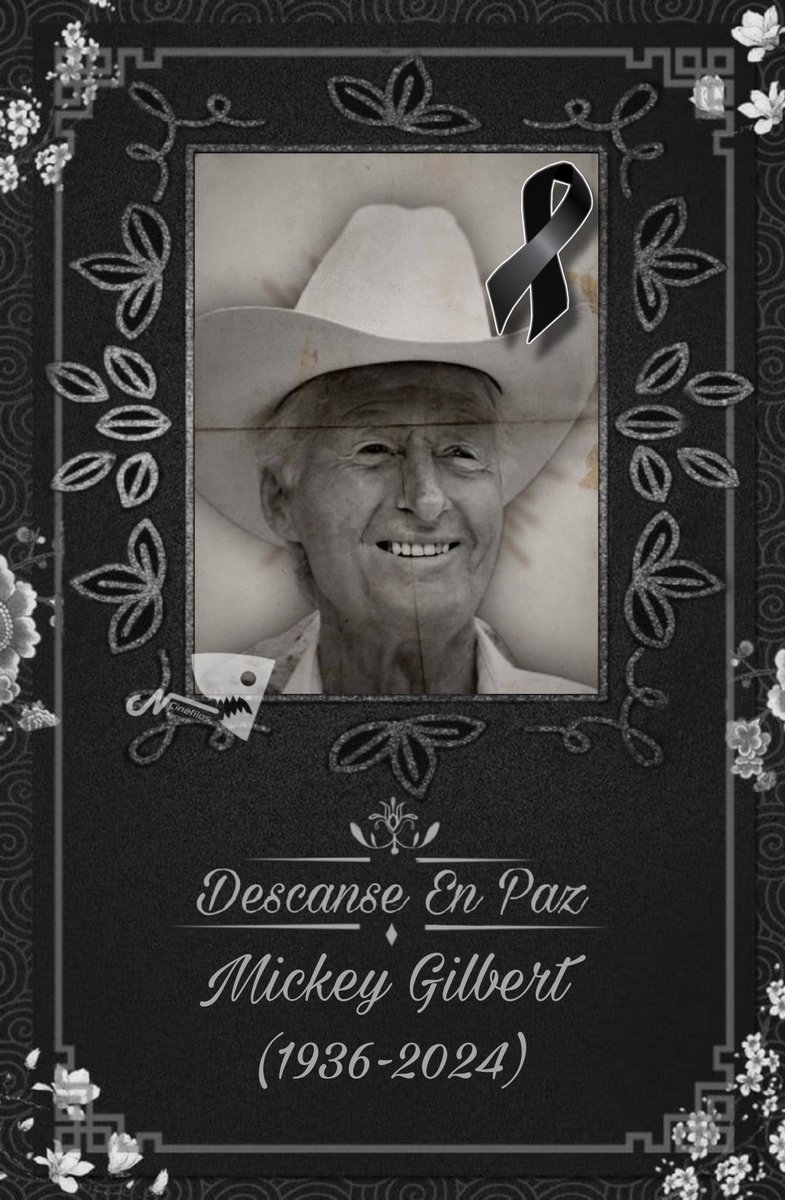 nathzzi's tweet photo. Mickey Gilbert (1936-2024) 🇺🇸
Falleció el actor, doble de acción y artista de rodeo estadounidense Mickey Gilbert a los 87 años de edad
Descanse en Paz Mickey Gilbert (05/02/24) #MickeyGilbert #Actor #noticias #nathzzi #RIP #QEPD #DEP #news #EstadosUnidos #DobleDeAccion #Cine https://t.co/75fBd34Fls