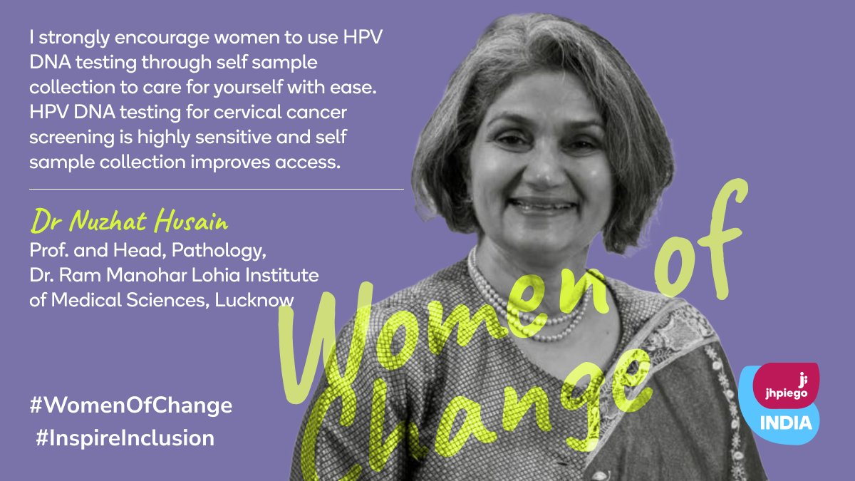 JhpiegoIndia's tweet image. #IWD24 #WorldHealthDay

#AcceleratingProgress for women&apos;s health. 

Meet #WomenofChange, Dr Nuzhat Husain, advocating for improvement in #Access to #SelfCare w/self sample testing kits to address #CervicalCancer among the vulnerable population.
 #InvestInWomen #ScienceInHealth