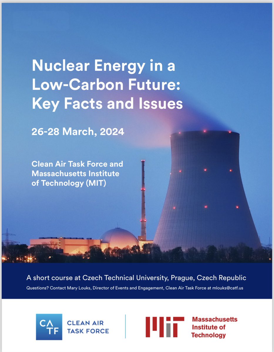 Just back from an enlightening #MIT & #CATF course on Nuclear Energy in Prague 🌍. From the Finnish and #UAE success stories 🇫🇮🇦🇪 to tackling nuclear waste, safety, and advanced reactors. Inspired by the potential of #NuclearEnergy for a low-carbon future. Let's drive change…