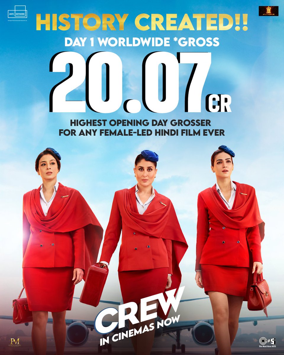 Hats off to Ekta - Kareena - Rhea trio for being able to make back to back 2 films with 10cr+ opening 🔥

#KareenaKapoorKhan #Crew #VeereDiWedding