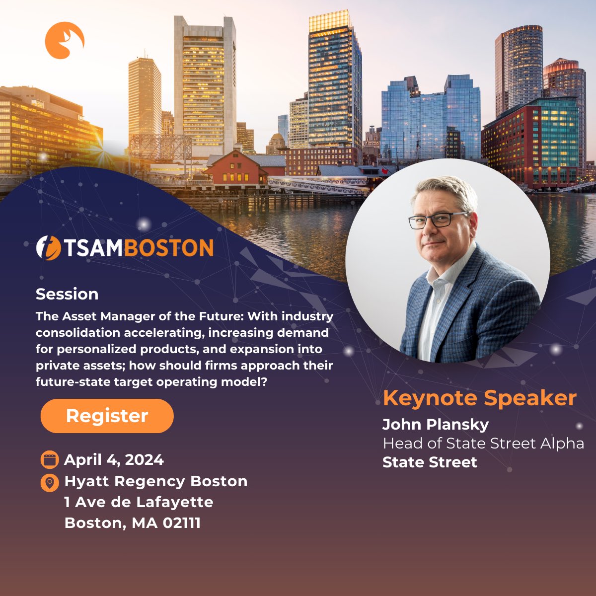 John Plansky, head of #StateStreetAlpha, will deliver the opening keynote at TSAM Boston: The Asset Manager of The Future. Hear how industry consolidation, increasing demand for personalized products, and expansion into private assets will affect future operating models. Learn…