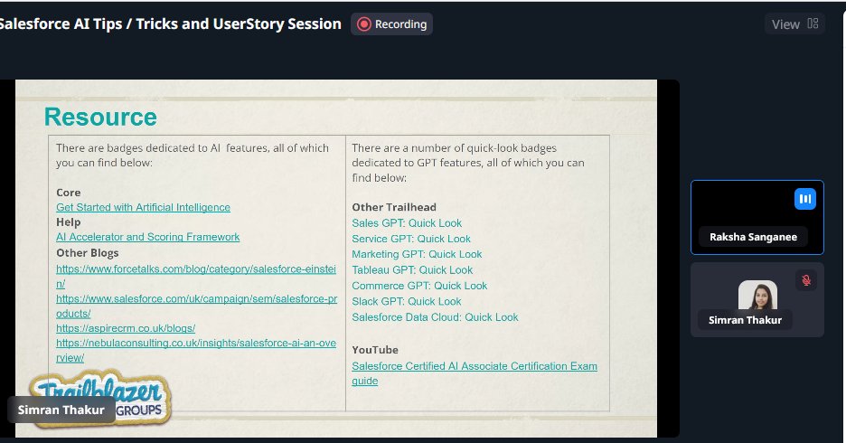 @sfdcsimran @IndoreSFUG @rakshasanganee #IndoreSFUG @rs4salesforce Resource for Salesforce AI this will help you for learning