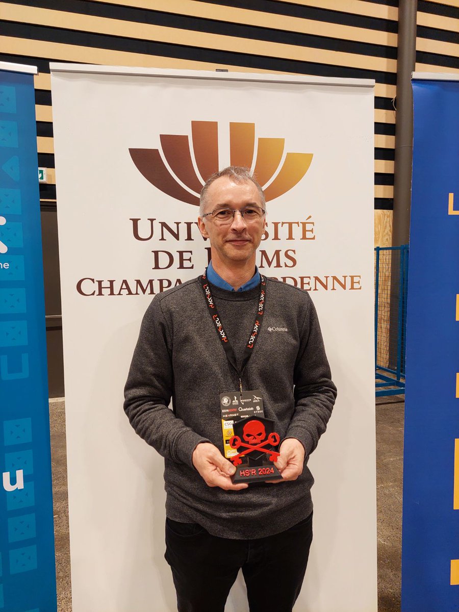 hacksecur_'s tweet image. Le #HSR 2024 est terminé. Nous remercions tous les participants : conférenciers, exposants et joueurs #CTF  tous les sponsors, toute l'équipe du parc des expositions @REIMS_EVENTS Rendez-vous l'année prochaine si l'événement vous a plus dans ce nouveau format.