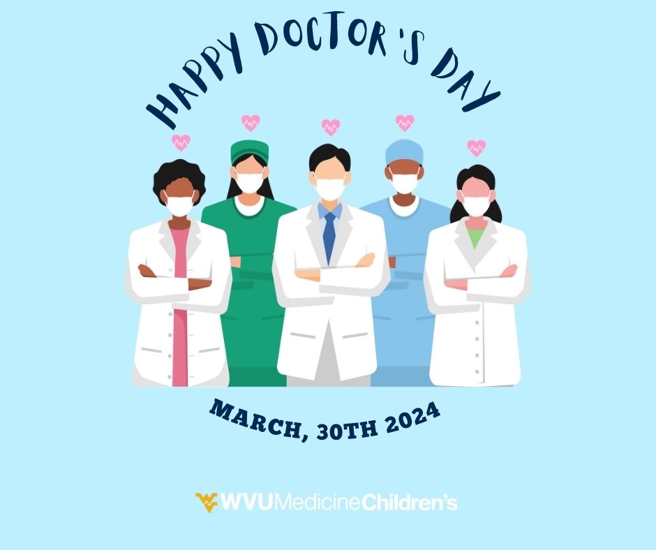 Happy National Doctor's Day to all of our amazing physicians at WVU Medicine Children's! Their hard work and dedication provides world class care to our patients and we couldn't be more grateful for them. #DoctorsDay #wvukids #teamchildrens