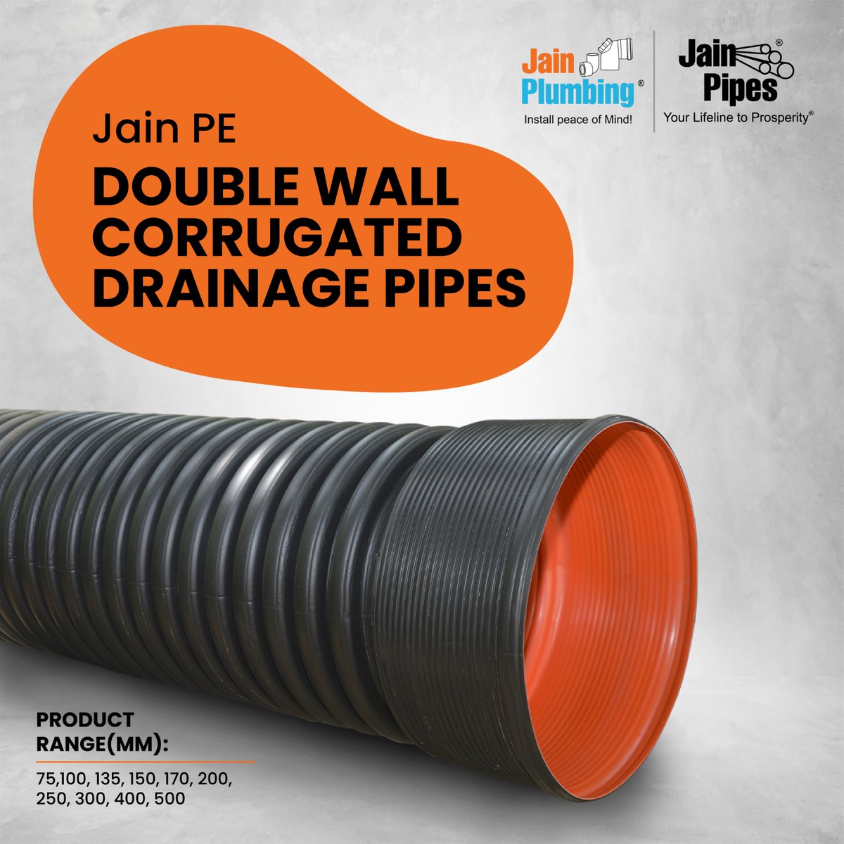 👋 Join us on a journey towards effortless plumbing solutions with Jain PE DWC Pipes, setting a new benchmark in underground drainage and sewerage systems. Crafted to exceed your expectations, our premium pipes assure tranquility, offering unmatched load-bearing capacity and…