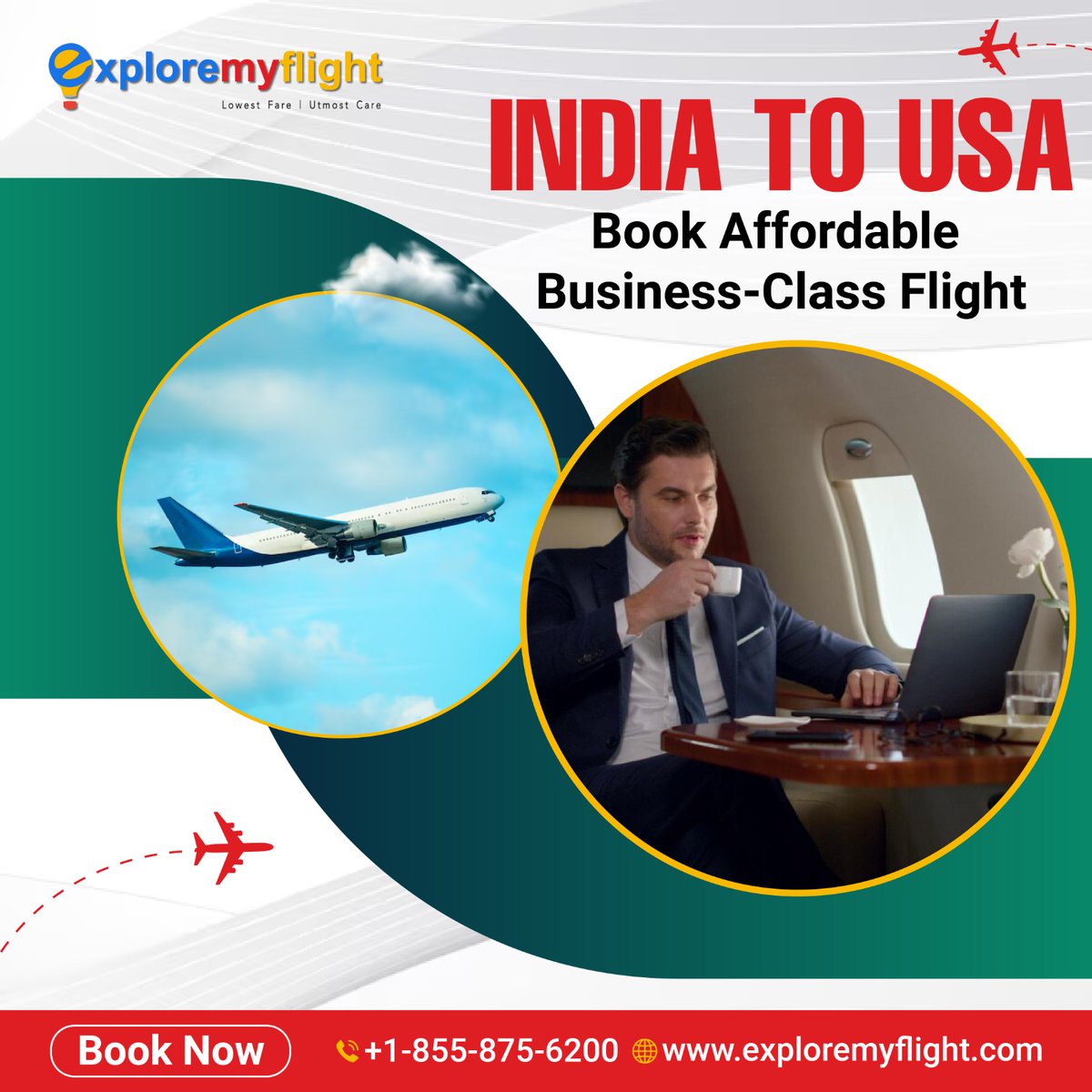 Experience luxury without paying high charges!✈️
Book affordable business-class flights from India to the USA with Explore My Flight and elevate your travel experience. 🌍✨
Contact Now for exclusive deals:
☎ +1 845 875 9777
☎ +91 8884000095
🌐 exploremyflight.com