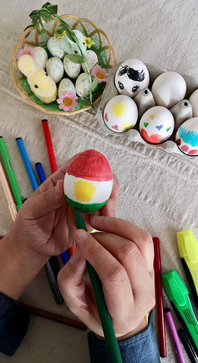 To friends, from far, near and wide, Happy Easter to each and everyone! 

Getting ready for egg 🥚 hunting! 🐣🐇🐰 🐥 🪺 #easter2024 #HappySpring #HappyEaster #Kurdistan