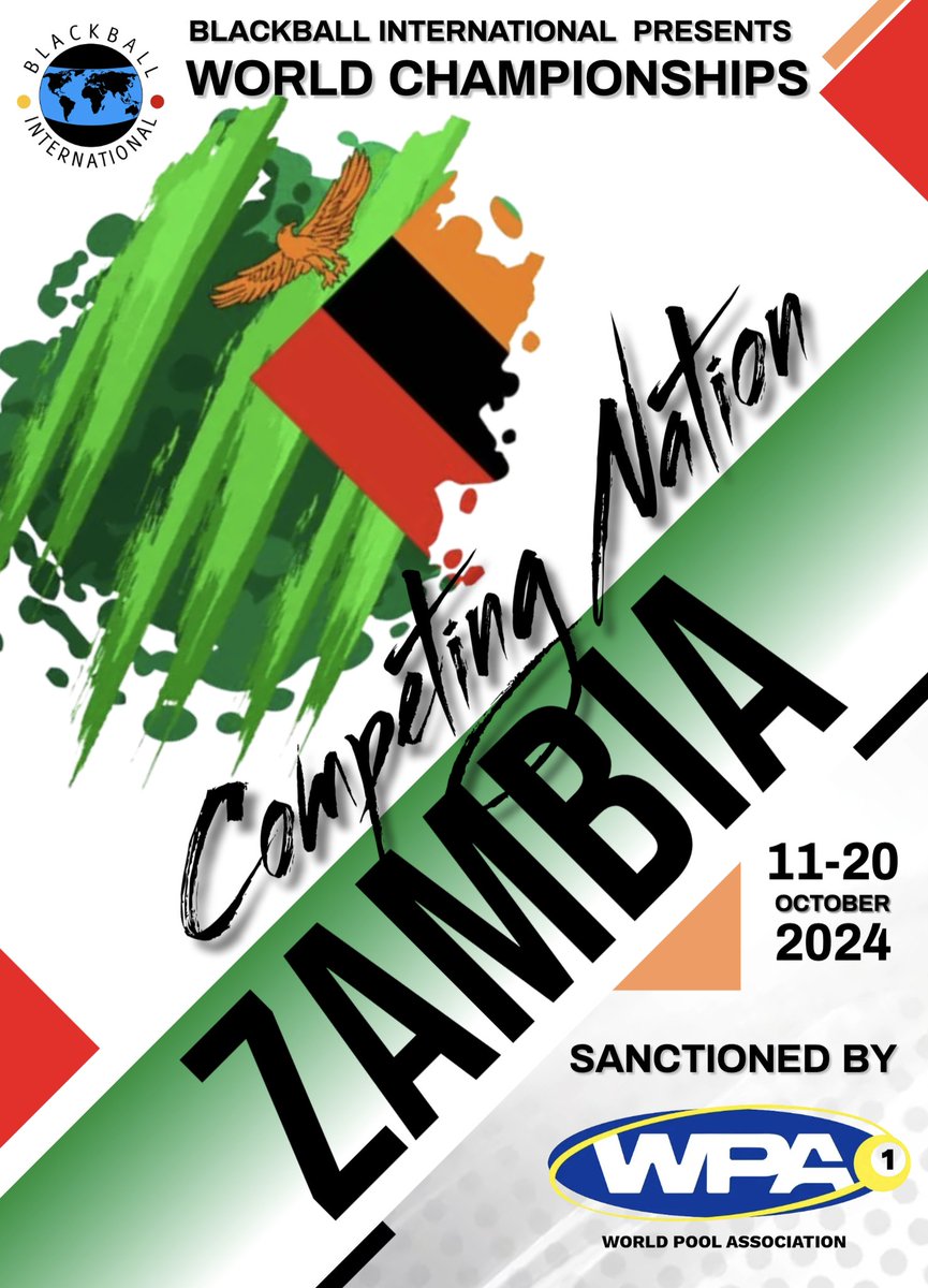 Zambia will be attending the World Pool Association sanctioned and official 2024 World Blackball Championships in Bridlington, England.
<a href="/Zambia/">Zambia</a> #Zambia
#blackballpool #blackball
#8ball #pool #Bridlington