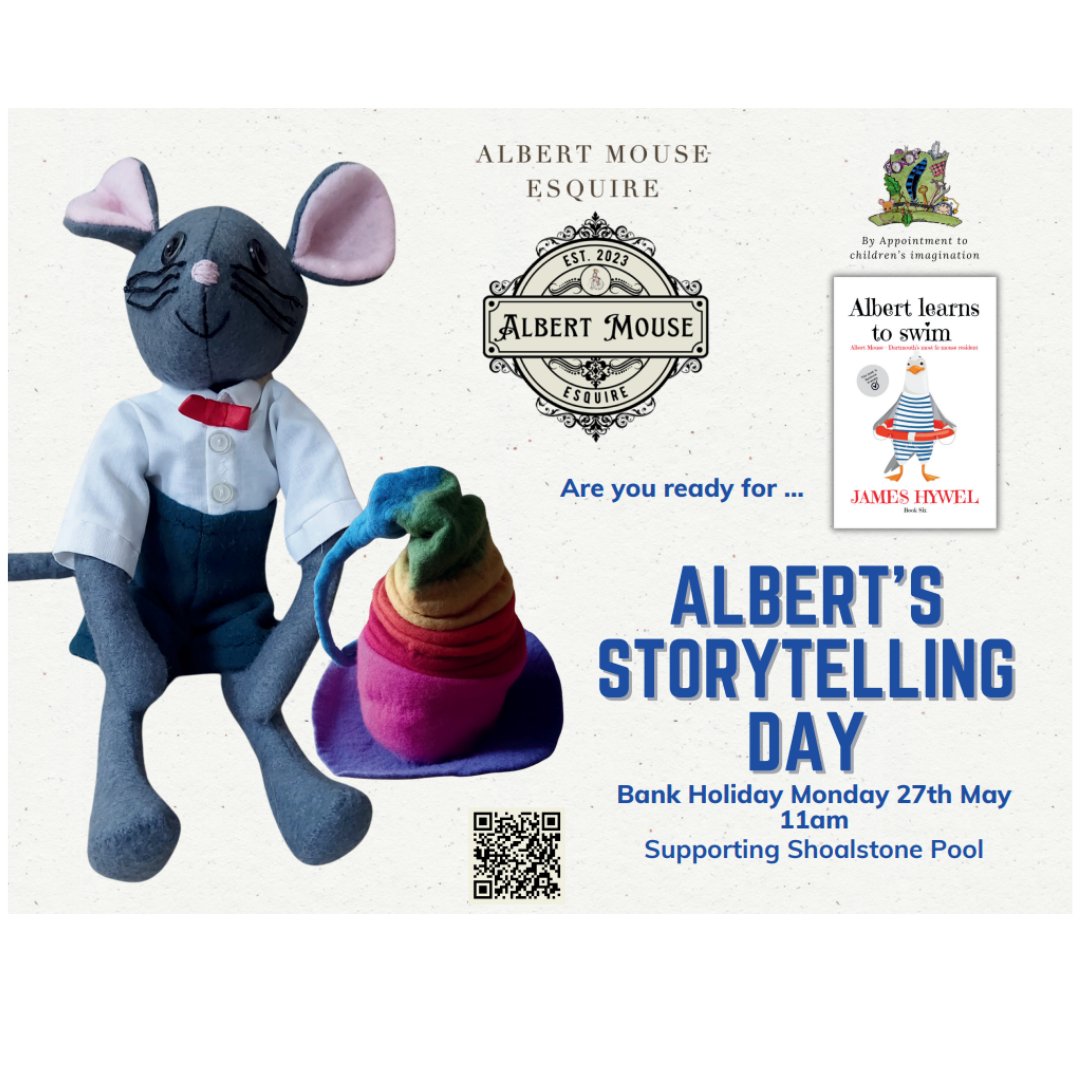 Albert Mouse Learns to Swim - come along to hear the story at Shoalstone Pool at 11am on Bank Holiday Monday 27th May
#brixham #shoalstonepool #edenpark #brixhamcofeprimary #chestnutprimaryschool #librariesunlimited #whatsonbrixham #torbaymums