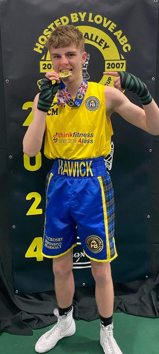 Congratulations to S4 student Connor as he takes the gold 🥇 Connor has been working hard in the gym and it showed today with a unanimous decision victory over a very tough opponent from the Paul Ingle boxing academy in Hull. Well done Connor 🥇🥊