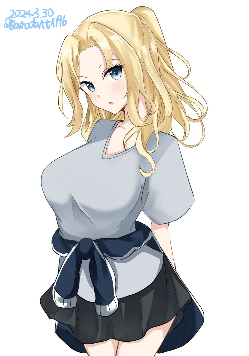 hornet (kancolle) 1girl solo long hair breasts looking at viewer blue eyes simple background  illustration images