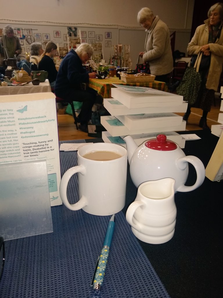 The view from the office today at Wenhaston Village Hall. Books selling like hot cakes lots of enthusiastic Smugge-ers in the room! @instantapostle @ResoluteBooks #easterfair #shoplocal #issysmugge #jaff #poetry