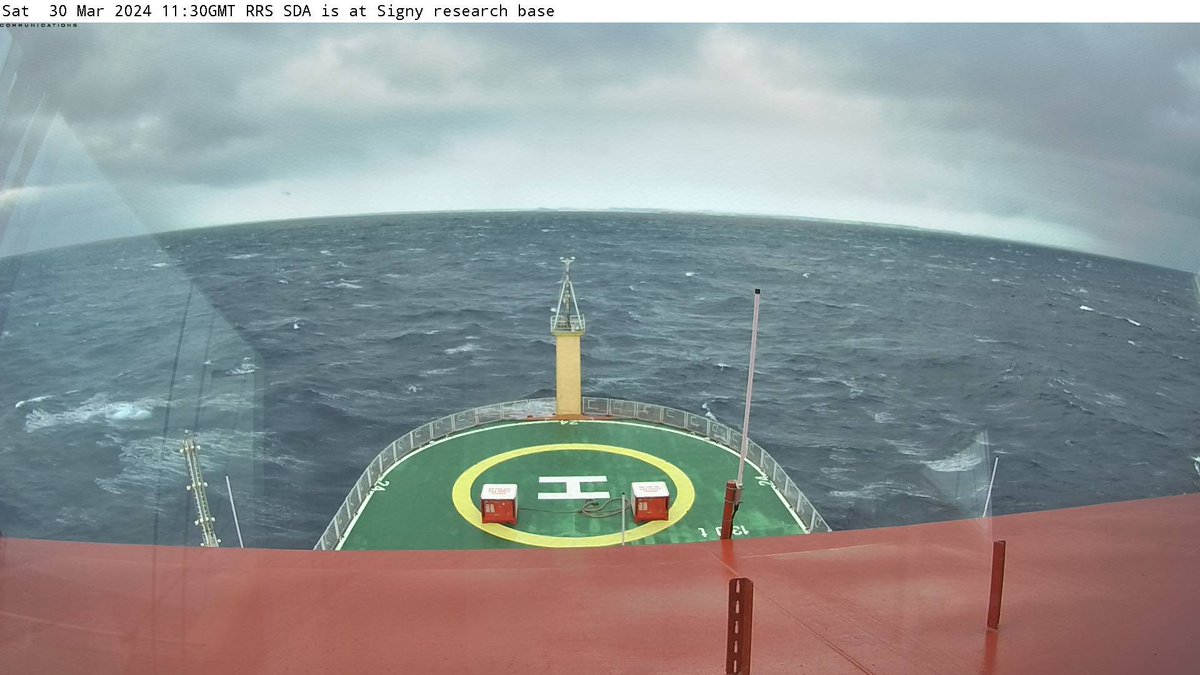 The RRS Sir David is passing the giant iceberg A23A this morning, keep an eye on the webcam, as the ship heads to the Falkland Islands for a crew change