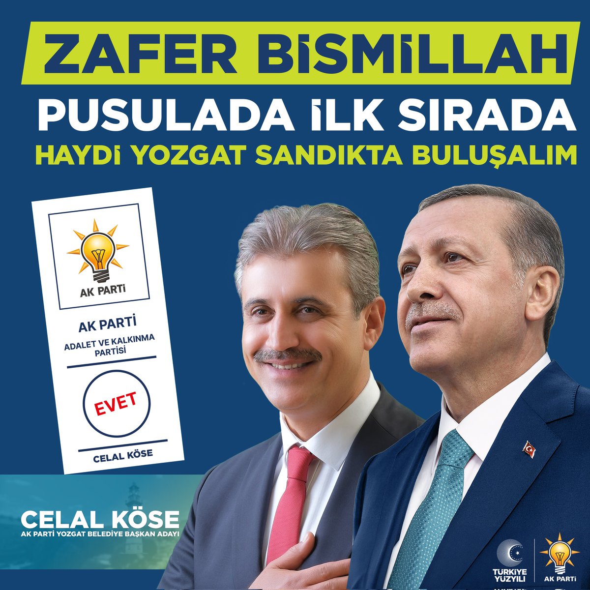 celalkose66's tweet photo. GÜÇLÜ HÜKÜMET GÜÇLÜ BELEDİYE
ŞEHRİMİZE HİZMET İÇİN İLK SIRADAYIZ

Yozgat Bilir Gerçek Belediyecili AK Parti'dir

#HazırızKararlıyız https://t.co/usWqdCtoaY
