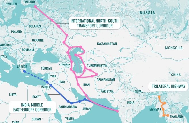 📢ThePrint's four-part series on the growing importance of transport corridors will be released next week. 

We’ll be looking 3 projects India’s involved in: #IMEC, International North-South Corridor (#INSTC) & India-Myanmar-Thailand Trilateral Highway. 

⏰PART 1 out on 1 April.