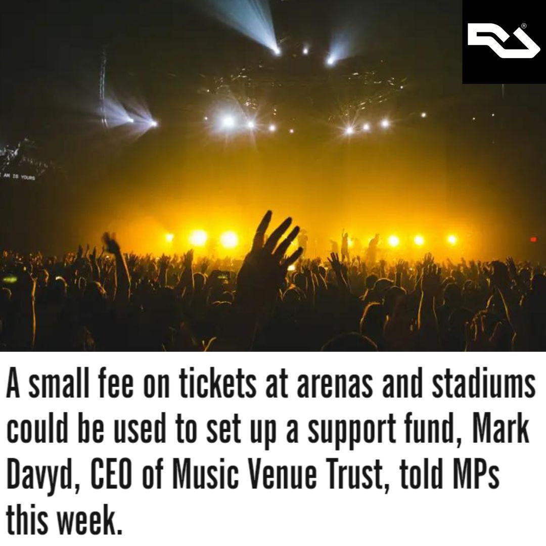 A small fee on tickets at arenas and stadiums could be used to set up a support fund, Mark Davyd, CEO of Music Venue Trust, told MPs this week - read more on @residentadvisor: ra.co/news/80480