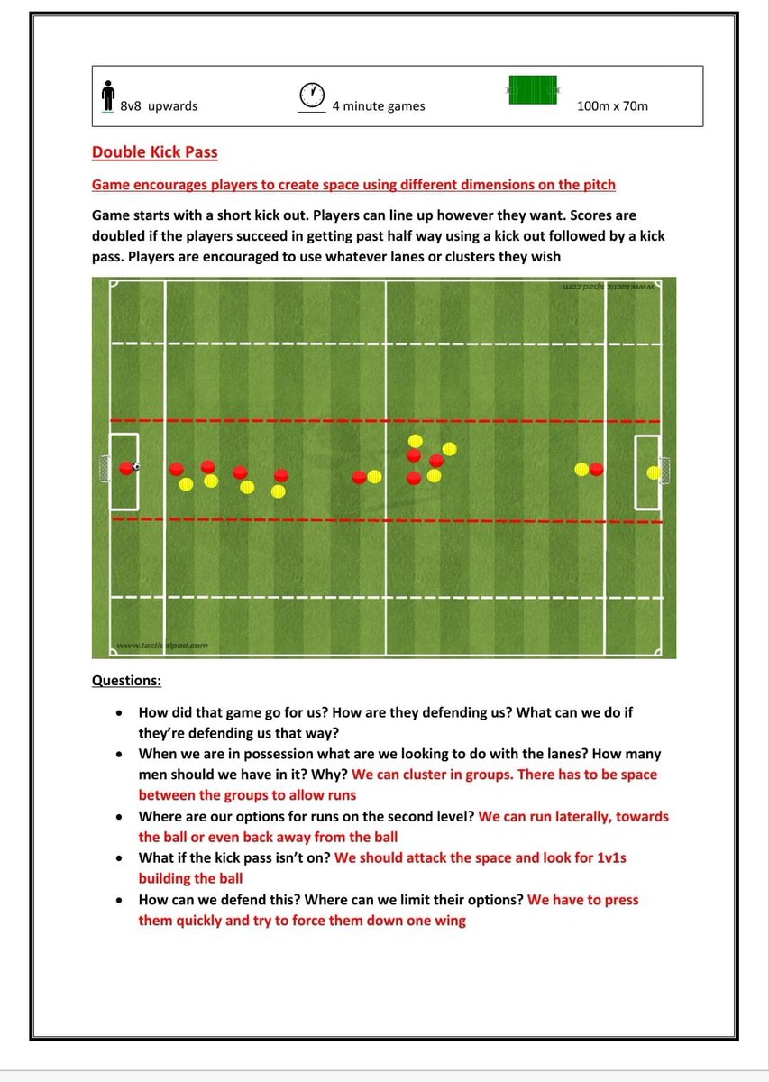 Received a few DMs asking about games to coach something like this. Firstly, There are a lot………a hell of a lot of layers involved to get players to the level Dublin are at. However, here’s a game you could use to introduce similar principles as the Dubs. #GAA