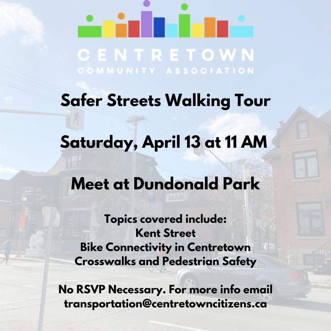 The @CentretownCCA Tranpsortation Committee is hosting a safer streets walking tour in April! Join us to learn about the work we’re doing to make our streets safer, and how you can get involved.