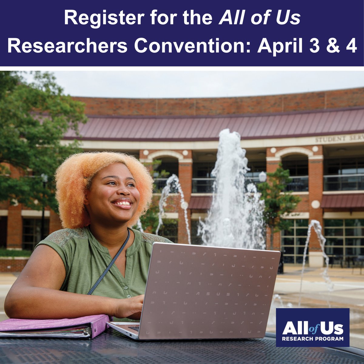 Interested in learning about the future of health research? It's not too late! Attend the free, virtual All of Us Research Convention on April 3 and 4! Register by visiting ResearchAllofUs.org/2024Convention #AllofUsRC2024 #JoinAllofUs