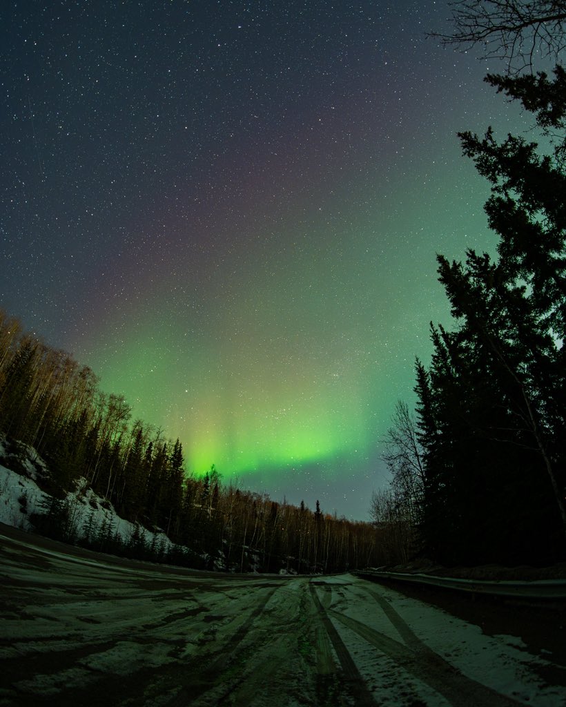Vincent_Ledvina's tweet image. The aurora 15 minutes ago in Fairbanks, Alaska… a quieter night of activity, but still beautiful. This photo was taken around 3:15 am.
