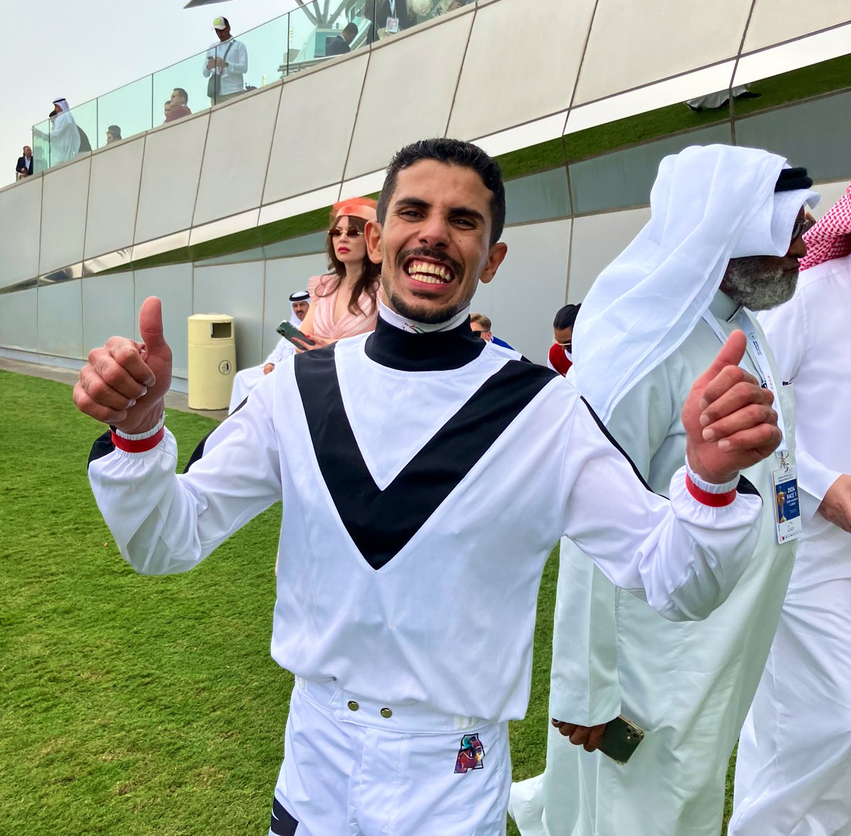 Pure joy for Adel Alfouraidi! 🙌 A huge win at #DWC24 with TILAL AL KHALEDIAH. 👏 🇸🇦