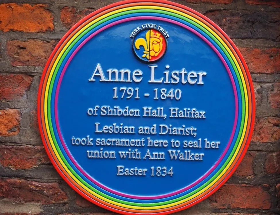 Happy anniversary to Anne Lister and Ann Walker! #otd in 1834 the couple performed a personal lesbian marriage by taking the sacrament together @YorkHolyTrinity to seal their partnership