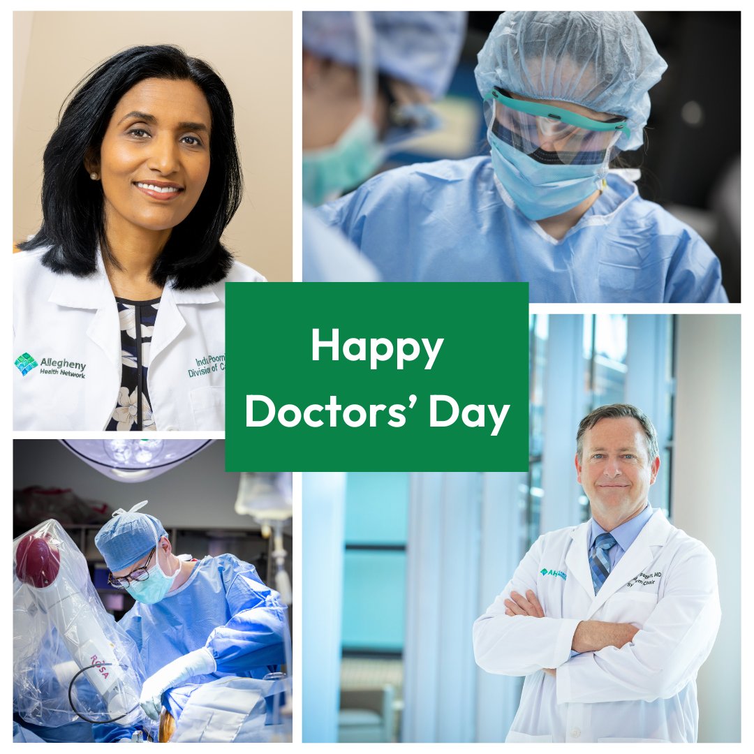 We’re always thankful, but even more so today, for all our doctors throughout Allegheny Health Network who make a difference in the lives of our patients. As we celebrate Doctors' Day, share how an AHN doctor has positively impacted your care in the comments below. 💚