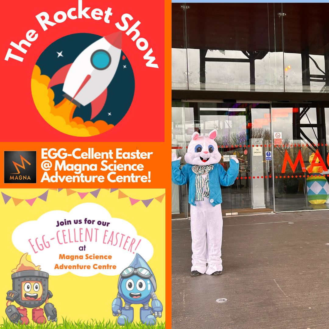 EGG-Cellent Easter at Magna! Introducing this week's Family Workshop... 🚀 THE ROCKET SHOW 🚀 Running Monday 1st – Friday 5th April. £1.50 in advance £2 on the door, tickets must be purchased for everyone attending. BOOK NOW: visitmagna.digitickets.co.uk/tickets LIMITED SPACE AVAILABLE!