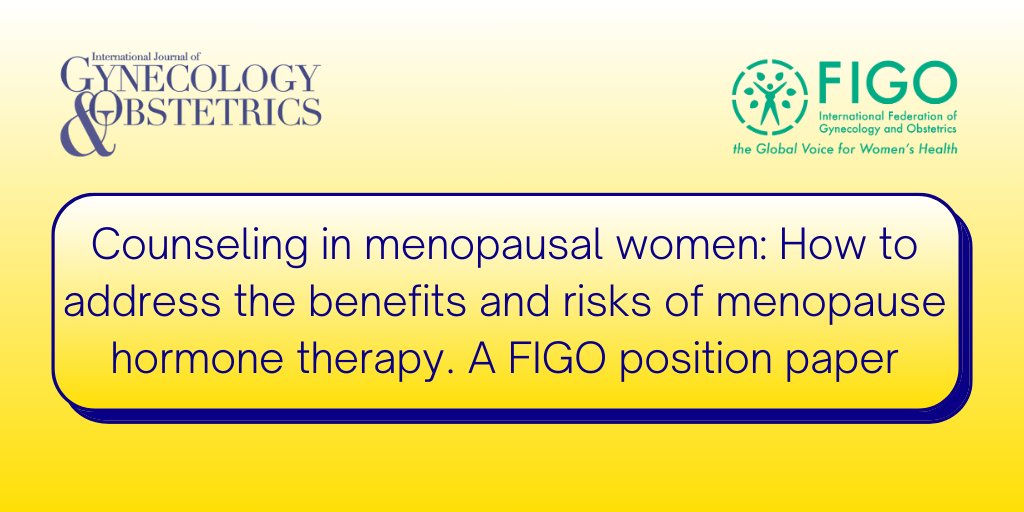 Women with a history of endometriosis must be informed of the possibility of disease recurrence with menopausal hormone therapy. #EndometriosisActionMonth2024 Read now: doi.org/10.1002/ijgo.1…