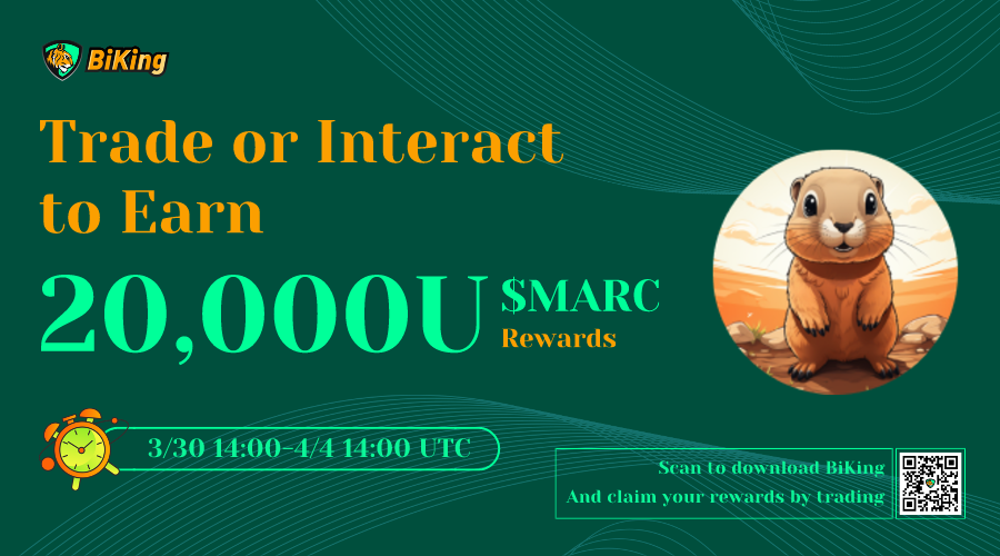 BiKingex's tweet photo. Spot Listing #MARC 💰

🏆 Airdrop for #MARC worth 20,000 USDT💰

1/ Follow @BiKingex RT+❤️+Comment on any BiKing tweet with your UID
2/Fill👉 https://t.co/CPo79sEYeO to claim top token airdrops worth 5U (One submission allowed per day)

⏰ Launch Time: 3/30/2024, 14:00 UTC
⏰ Event Duration: 3/30 14:00 - 4/4 14:00 UTC

Follow @BiKingex
RT+❤️

Details 👉 https://t.co/nugFcL06Rm
@Marmottoken