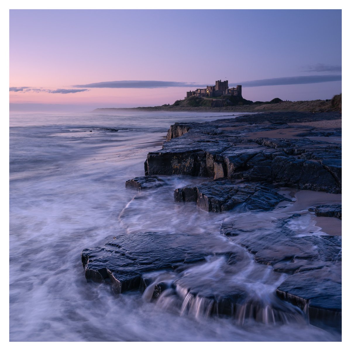 Sunrise along the #northumberland coast #bamburghcastle