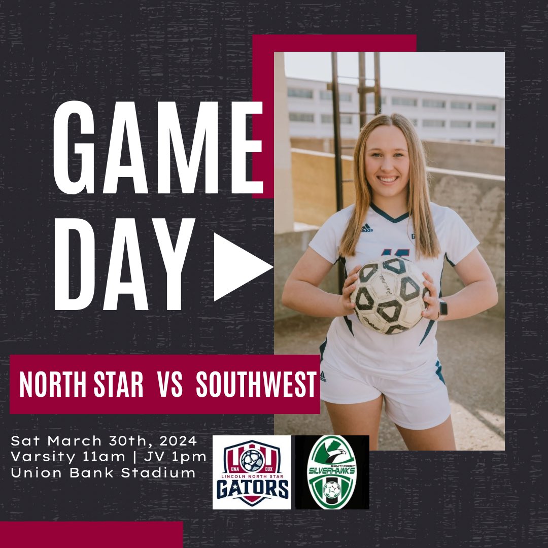 🚨🚨GAMEDAY🚨🚨

🐊  🆚 Southwest
📍  Lincoln, NE
🏟️  Union Bank Stadiun
🕔  Sat, March 30th Varsity 11am/JV 1PM
#GoGators 🐊⚽️