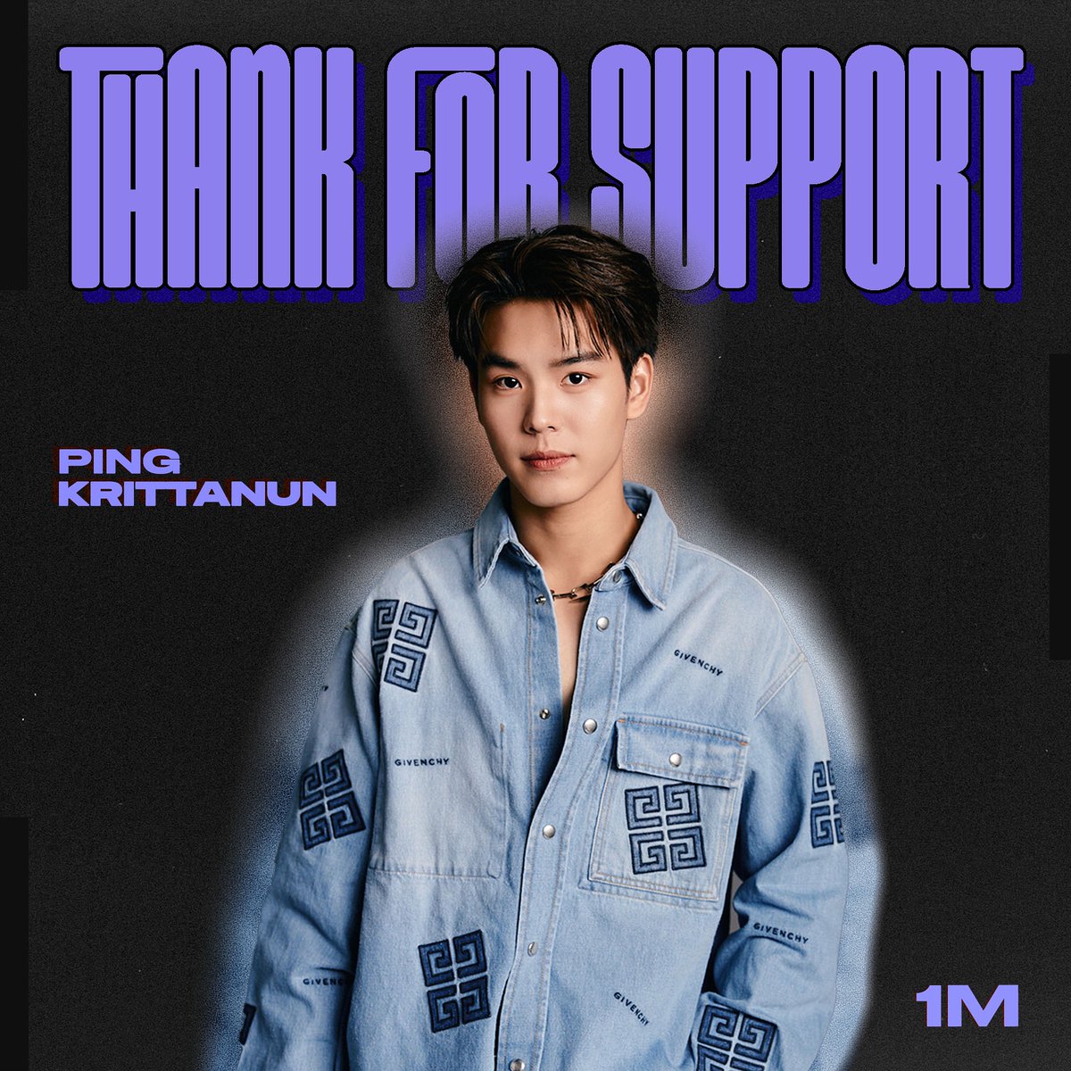 Thanks for support PING KRITTANUN 1 Million Followers 🙏🏻💚 . #PingKrittanun #MchoiceArtist